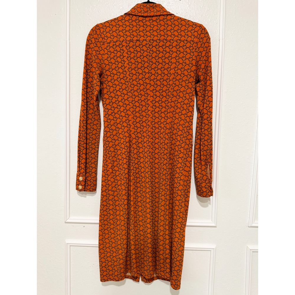 Michael Kors Chain Link Print Button Front Shirt Dress XS - Picture 6 of 9